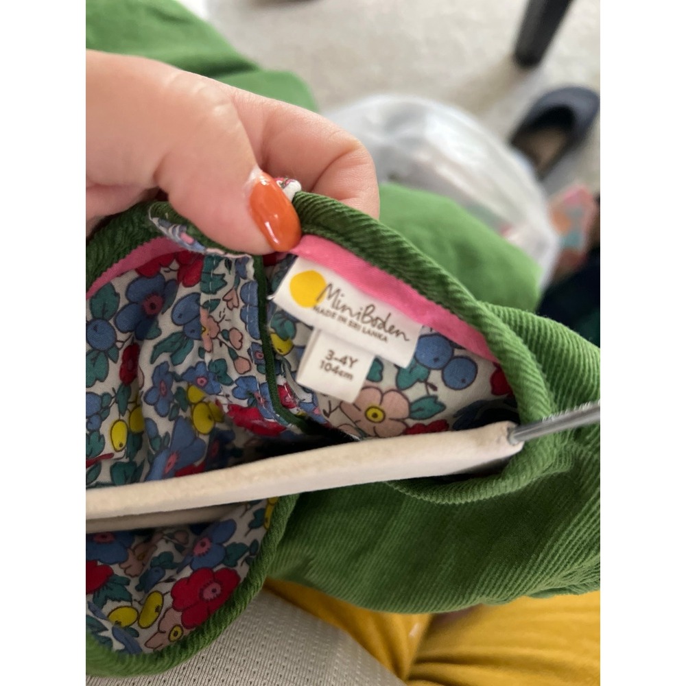 Mini Boden Easy Everyday Corduroy‎ Dress girls 3-4 - Picture 3 of 3